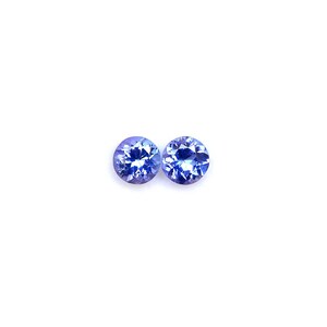 5mm Round Tanzanite Pair: 1.23 CTS Loose Gemstones