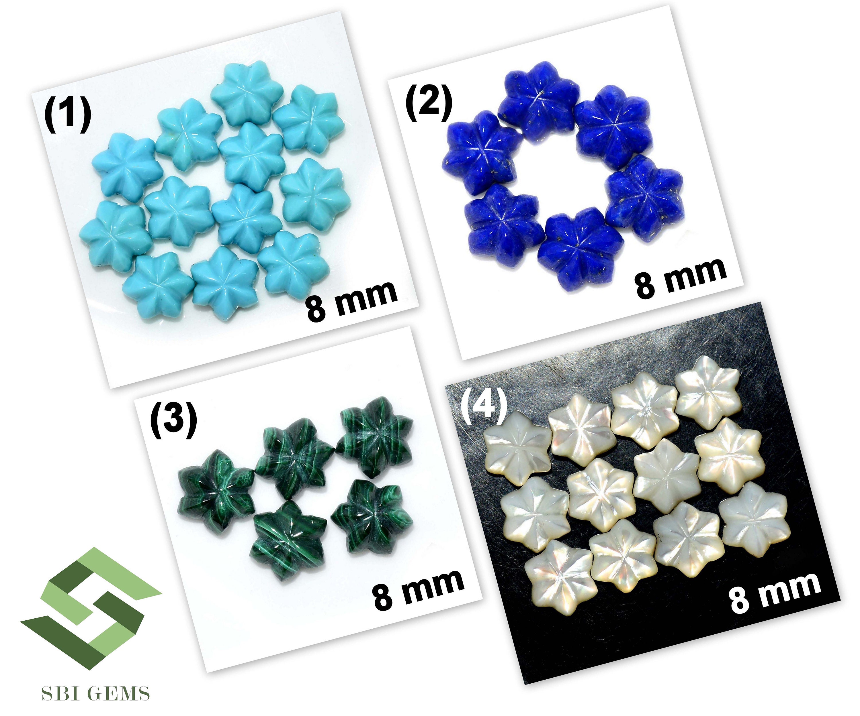 Lote De Cuentas De Astillas (chips) De Piedras Naturales - 5-8 Mm, Lapislázuli, Hematita, Turquesa, Etc.