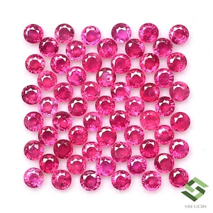 3 mm Natural Ruby Round Cut Lot 15 Pcs 2.24 CTS Calibrated Loose Gemstones GF