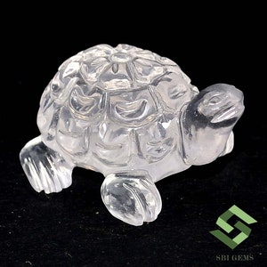 Handmade Carved Rose Quartz Tortoise Gemstone (26x18 mm)