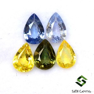 Multi Sapphire Pear Cut Gemstones: Calibrated Loose Sapphires, 1.80 CTS