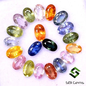 5 x 3 mm naturliga multi-safir ovala slipade 22 st lösa ädelstenar på 6,51 CTS bild 4