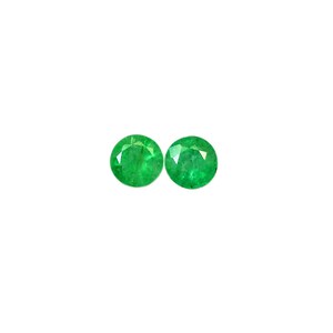 6 mm Certified Natural Emerald Round Cut 4 Quality Pairs Untreated Calibrated Loose Gemstones