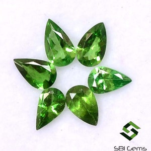 5x3 mm Natural Tsavorite Pear Cut Lot 06 Pcs 1.14 CTS Calibrated Loose Gemstones