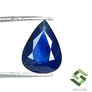10x7.50 mm, 10.75x8.25 mm, 11.25x8 mm Certified Natural Blue Sapphire Pear Cut 3 Size Loose Gemstones
