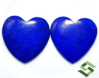 12x12 mm To 20x20 mm Natural Lapis Lazuli Heart Shape Cabochon Pairs Loose Gemstones