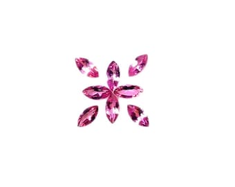 4x2 mm Natürliche Rosa Turmalin Marquise Schnitt 3 Qualitäts Lot kalibriert Lose Edelsteine