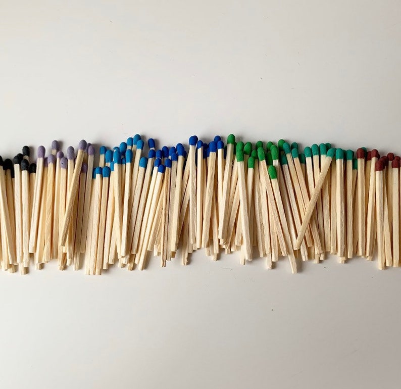 Luxury Coloured Safety Matches Etsy