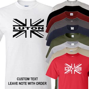Luton T Shirt Neuheit Fußball Shirt Union Jack Flagge