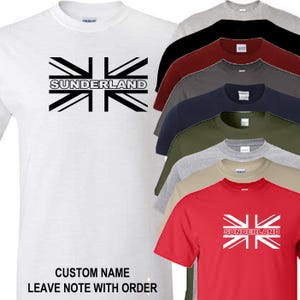 Sunderland T-Shirt Fußball Neuheit Union Jack Flagge umgekehrt Design Vatertag