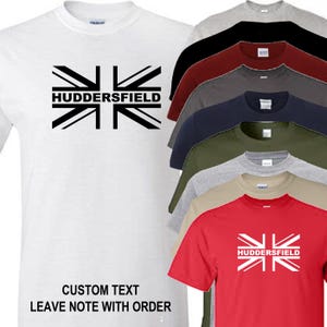 Huddersfield T Shirt Novelty Football Shirt Union Jack Flag
