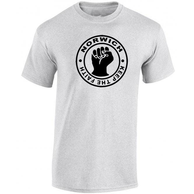 ノリッジ T シャツ サッカー ノベルティ 信念を貫く おじいちゃん