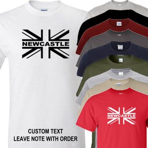 Newcastle T Shirt Neuheit Fußball Shirt Union Jack Flagge