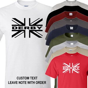 Derby T Shirt Neuheit Fußball Shirt Union Jack Flagge