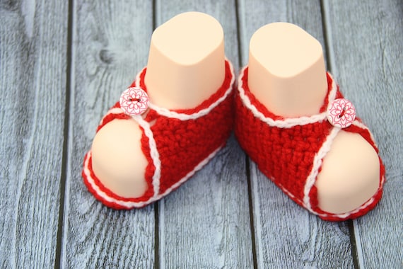 knit baby sandals