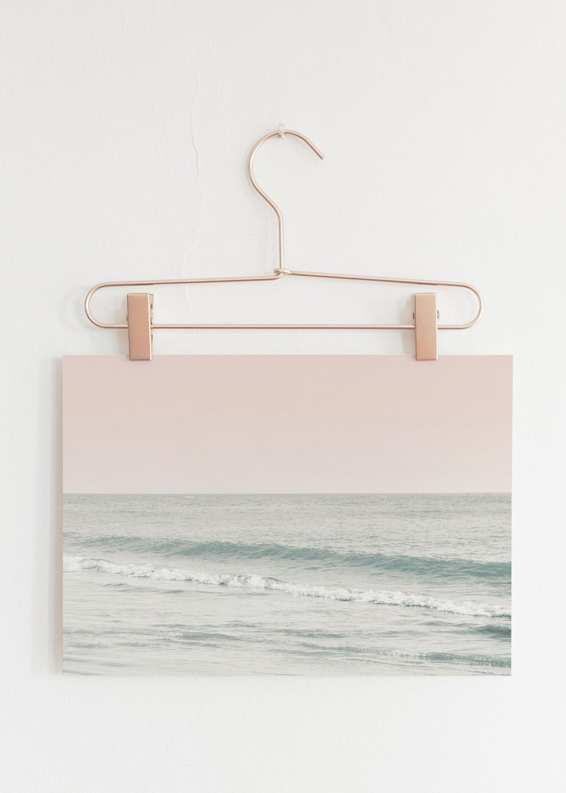 Beach Wall Art Pink Wall Art Beach Photography Beach Print Etsy