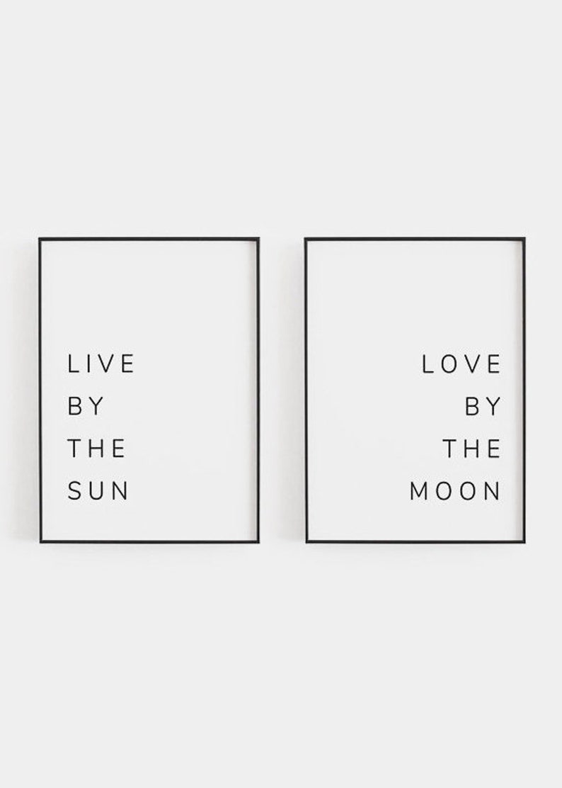 Quote Prints Quote Wall Art Set of 2 Prints Black and White Etsy