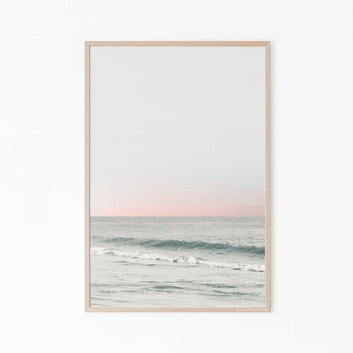 Beach Wall Artbeach Printpastel Wall Artpastel Printsunset Etsy