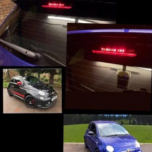 Fiat 500 Abarth Brake Light Sticker CUSTOM Vinyl Overlay - Fits Abarth 595 Gucci