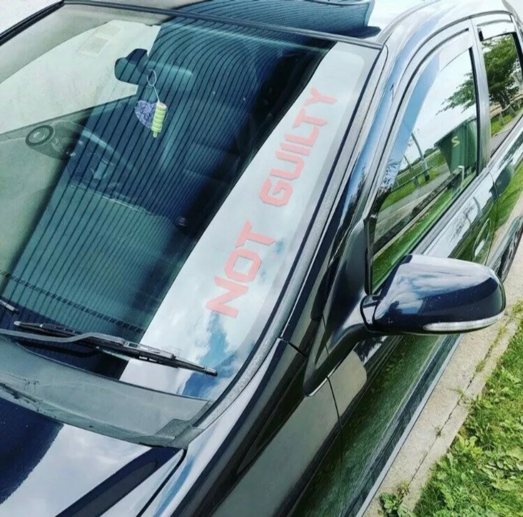 Not Guilty Windscreen Sticker JDM Vinyl Stance VDUB Drift Graphic Many ...