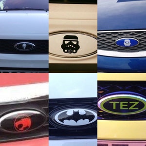 Kia Badge Overlay THUNDERCAT Custom Logo Front & Rear Badge Vinyl Sticker Overlay