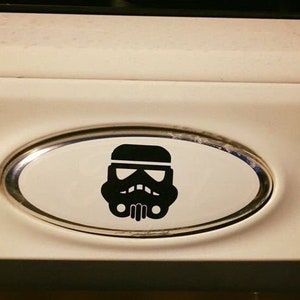 Kia Badge Overlay STORMTROOPER Custom Logo Front & Rear Badge Vinyl Sticker Overlay