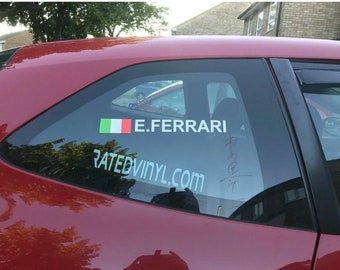 2x drapeau italien rallye étiquette nom prénom McRae Leob voiture autocollant vinyle décalcomanie Ford