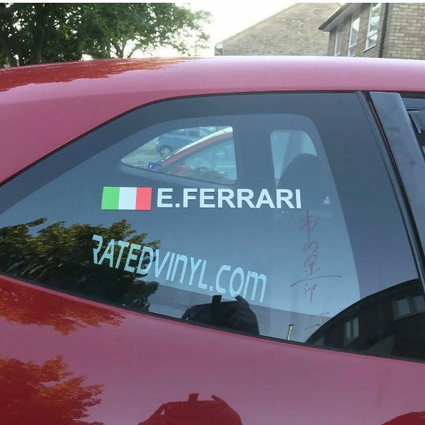 thumbnail image 2 of 2 Large Rally Name Surname Car Window Stickers – Union Jack Flag – Pro Cut Stickers 2 of 5