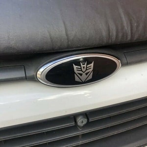 Ford Badge Overlay DECEPTICON Custom Logo Front & Rear Badge Vinyl Sticker Overlay