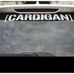 CARDIGAN Windscreen Sticker JDM Vinyl Stance VDUB Drift Graphic Many Colours 58cm Wide