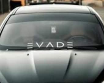Evade Windscreen Sticker JDM Vinyl Stance VDUB Drift Graphic MANY Colours 58cm Wide