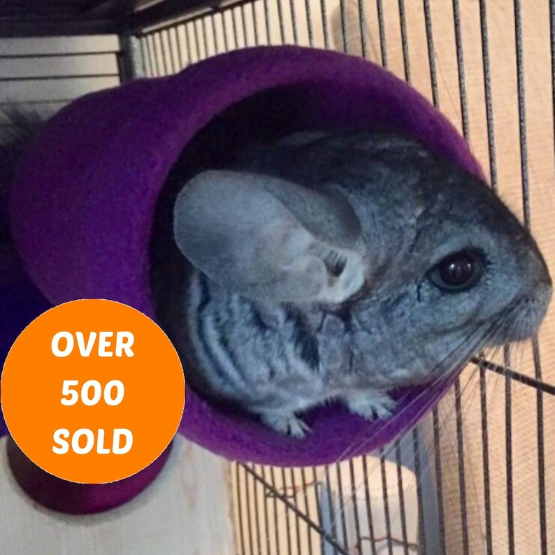 Chinchilla Metal Hanging Tunnel Covered With Antipill Fleece / Critter Cage Accessories image 1