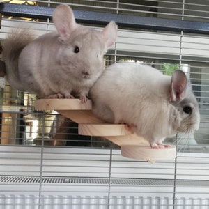 Wooden Step Ledge For Chinchilla / Play Accessories For Pet Rat Cage