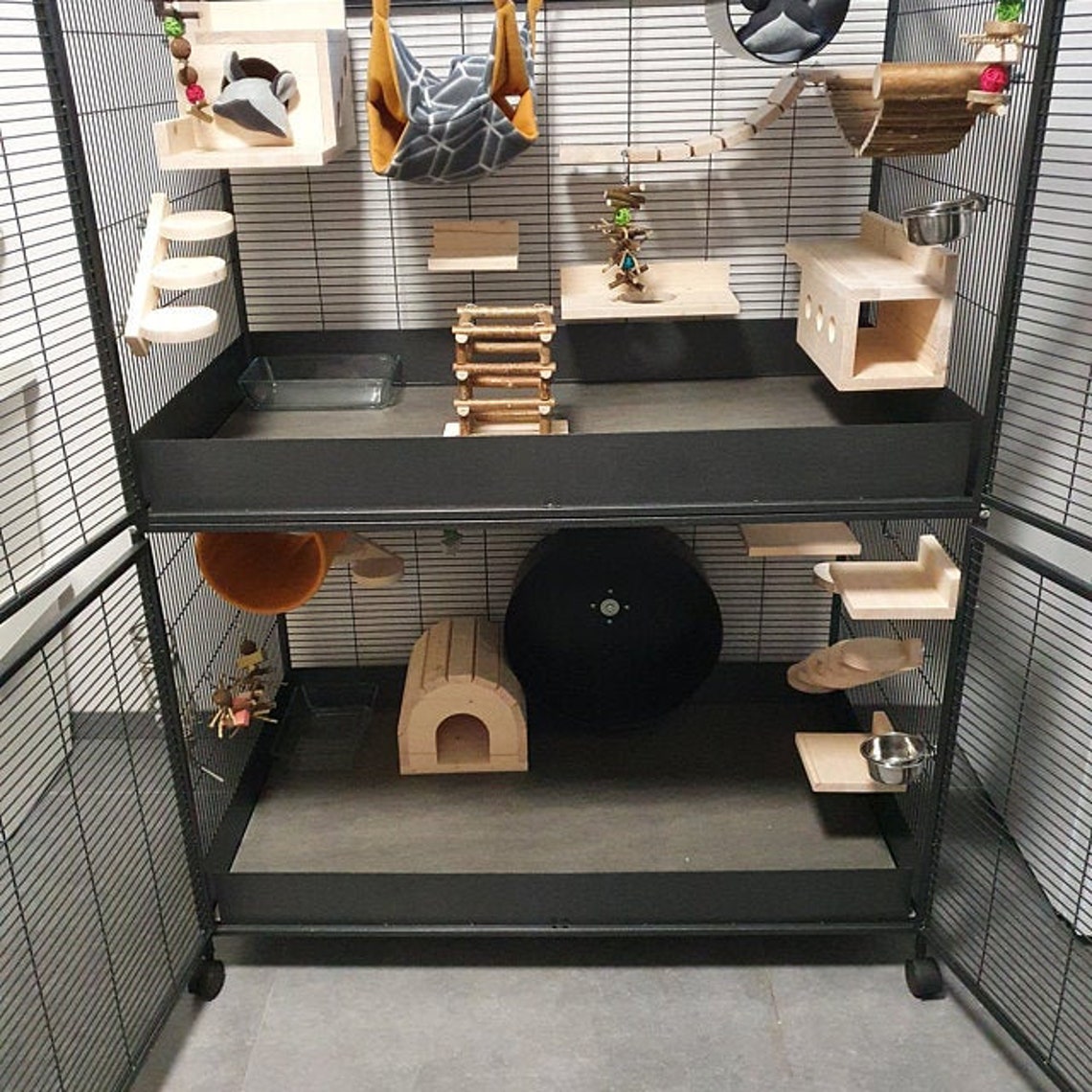 Custom Cage Setup Chinchilla Accessories Critter Nation Etsy
