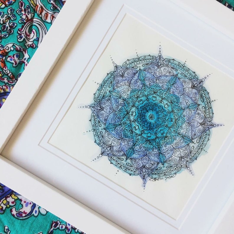 Mandala Painting Personalised Wall Art 20x20cm | Etsy