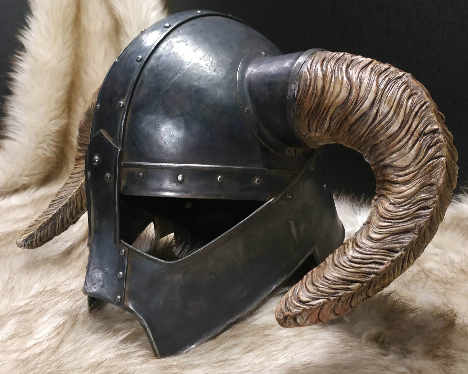 Skyrim helmet custom Steel helmet viking helmet helmet Etsy