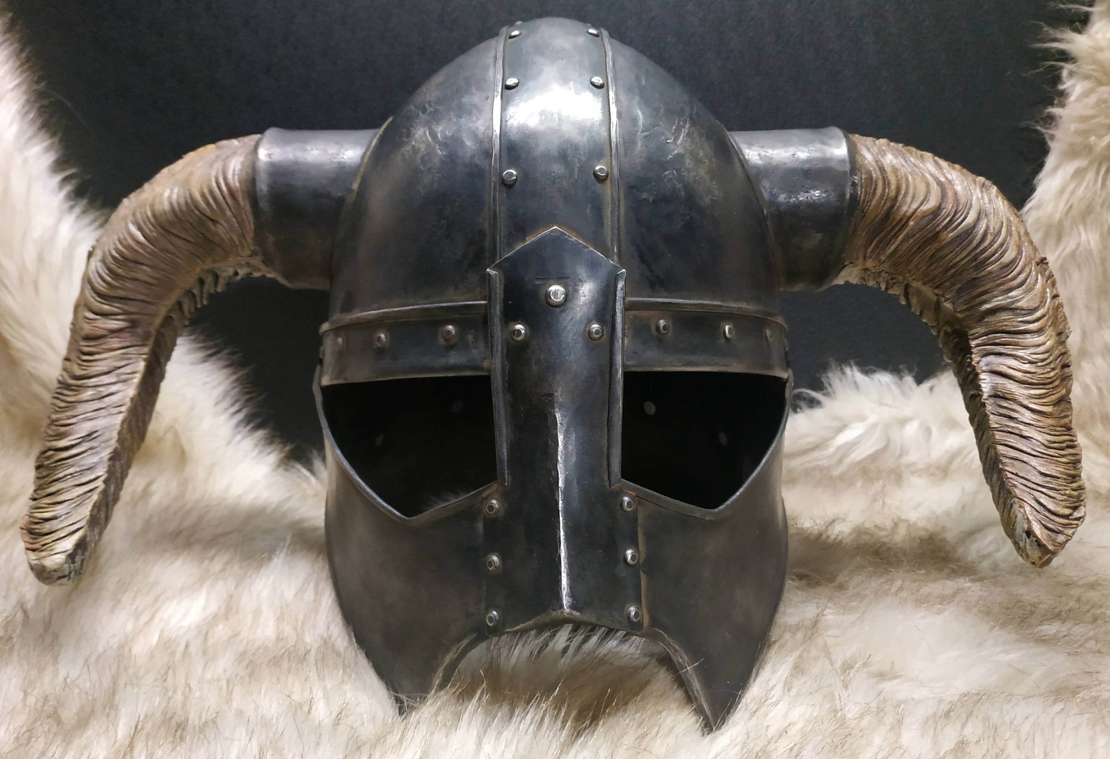 Skyrim helmet custom Steel helmet viking helmet helmet Etsy