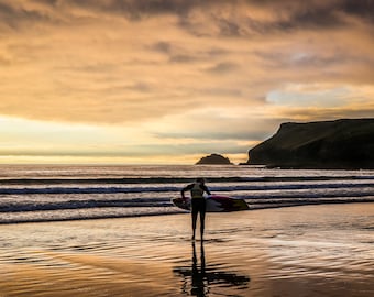 Cornwall Coast: Polzeath Beach 2  - Digital Print