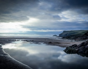 Cornwall Coast: Polzeath Beach  - Digital Print