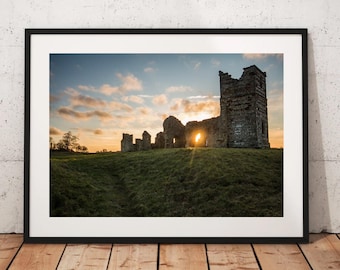 Sunrise at Knowlton Church, Dorset : Digital Print