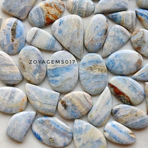 Blue Scheelite Cabochon for making jewelry