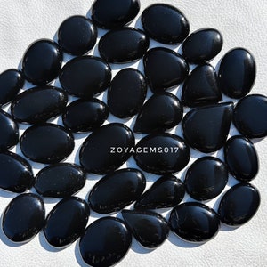 Handmade Black Onyx Cabochons: AAA Quality, Mix Shape (20-40mm)