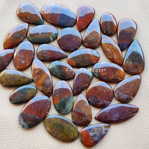 Red indonesian agate cabochon for making jewelry