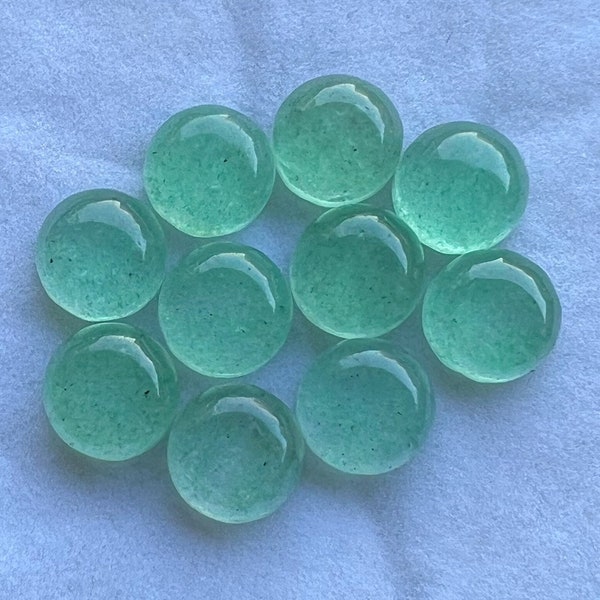 10pcs pack of 10mm Green Strawberry quartz round cabochon-calibrated cabochon-jewelry setting cabochon-for making jewelllery