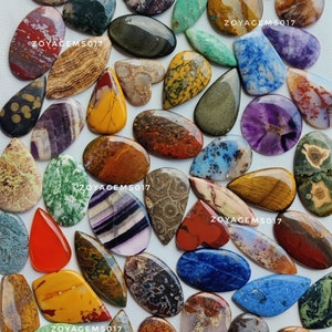 100types of Variation Mix stone cabochon Mix stone For learner-mix gemstones-mix top quality stone for making jewelry image 1