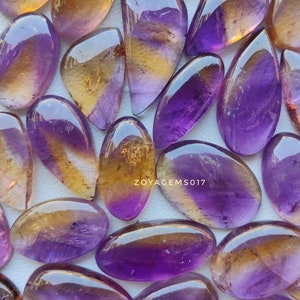 Handmade Ametrine Cabochon Lot: Mix Shape Loose Gemstones
