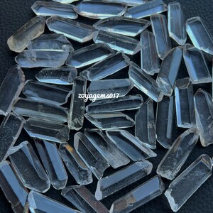 Natural Clear Quartz Pencil Gemstone: Jewelry Making Supplies (30-40mm)