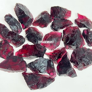 Raw Garnet Gemstone: Natural Rough Red Garnet Crystals (10-20mm)