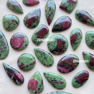Robijn in zoisiet cabochon- Robijn zoisiet cabochon voor het maken van sieraden