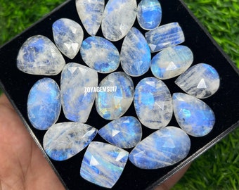 10pcs pack of rainbow moonstone rosecut cabochon-rainbow moonstone rosecut jewelry-rosecut moonstone jewelry for mother,s day sale